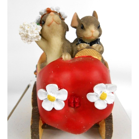 Charming Tails Figurine The Getaway Car Just Married Fitz & Floyd 1997 Wedding - Picture 5 of 6
